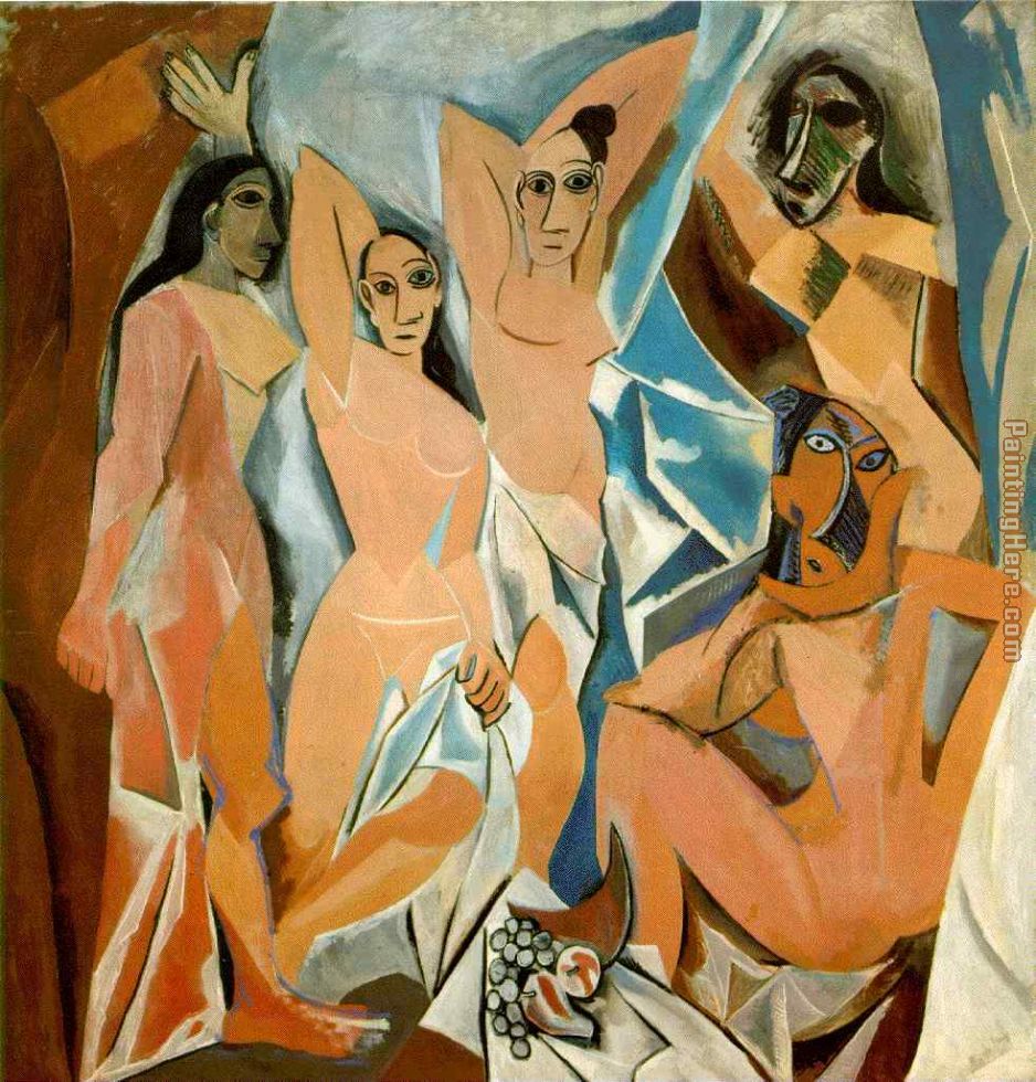 Les Demoiselles dAvignon painting - Pablo Picasso Les Demoiselles dAvignon art painting